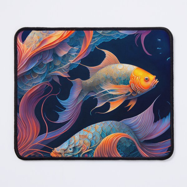 Bonefish Fly Fishing Mouse Pad, Original Hand-drawn Fish Art 