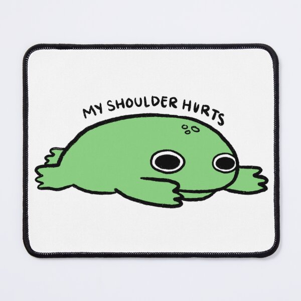 Item preview, My Shoulder Hurts | Sad Green Frog designed and sold by iristocat.