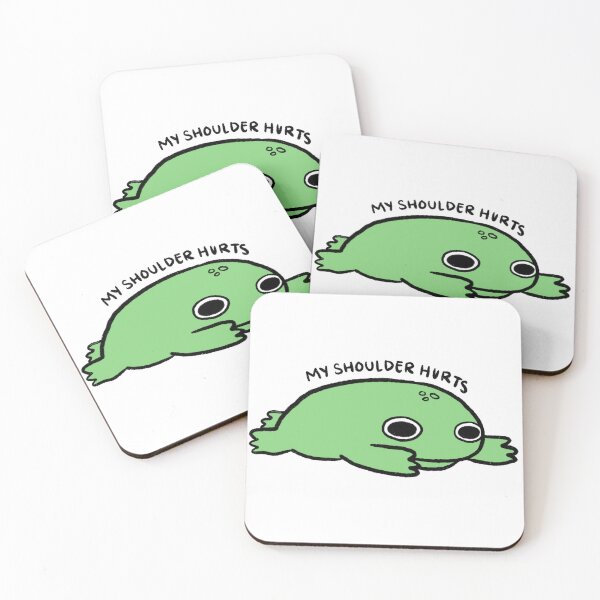Item preview, My Shoulder Hurts | Sad Green Frog designed and sold by iristocat.