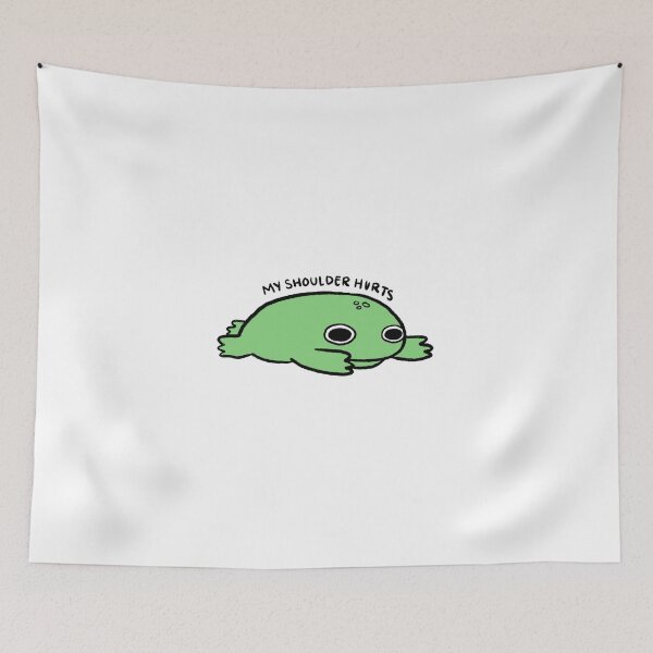 Item preview, My Shoulder Hurts | Sad Green Frog designed and sold by iristocat.