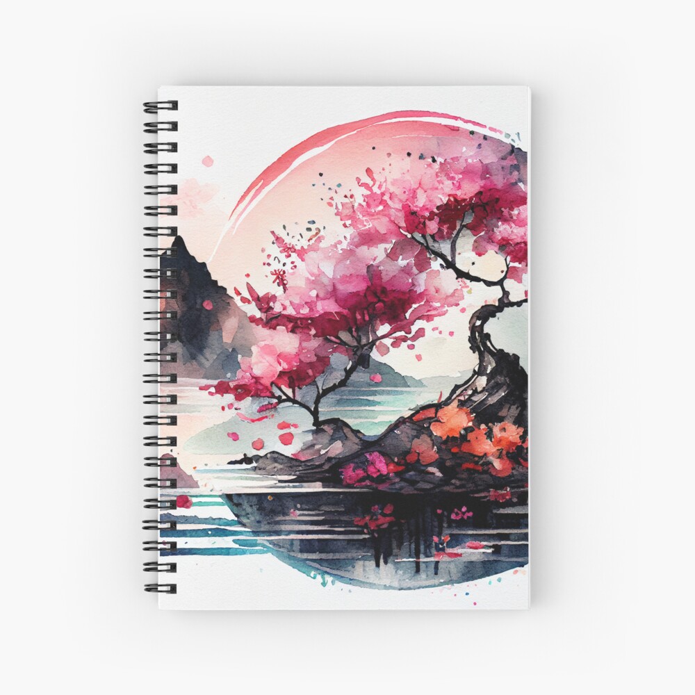 Cherry Blossom on Small Rock Art Print