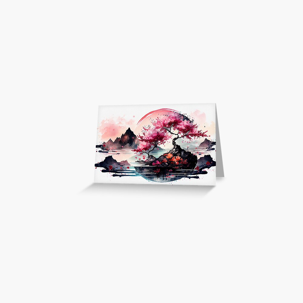 Cherry Blossom on Small Rock Art Print