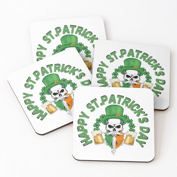 Item preview, Happy St. Patrick’s Day Skull with beers designed and sold by MLD112.