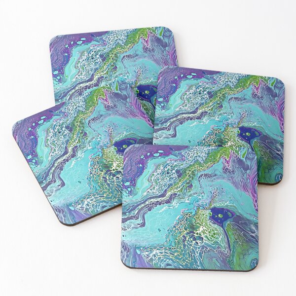 Item preview, Fluid Art Puddle Pour Swipe Abstract Painting Original Art designed and sold by AussieMuma.