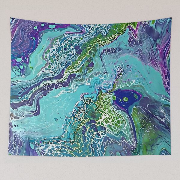 Item preview, Fluid Art Puddle Pour Swipe Abstract Painting Original Art designed and sold by AussieMuma.