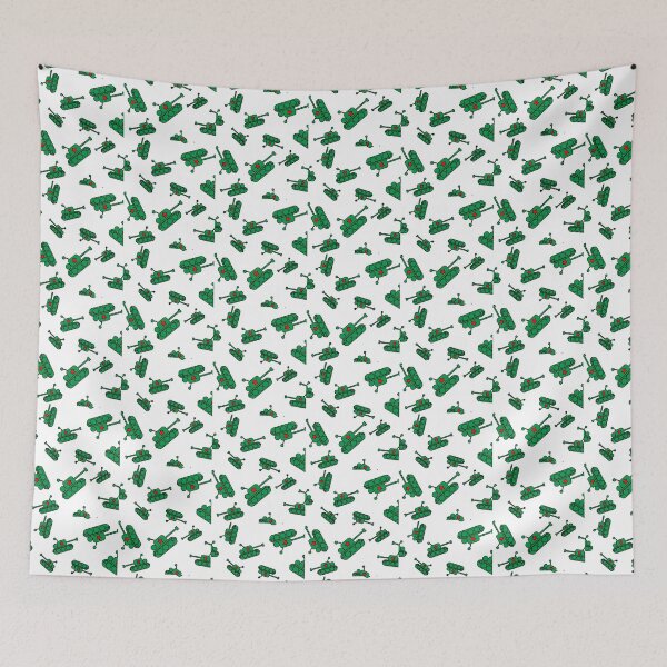 Item preview, Green Military Tank Pattern designed and sold by mkzmerch.