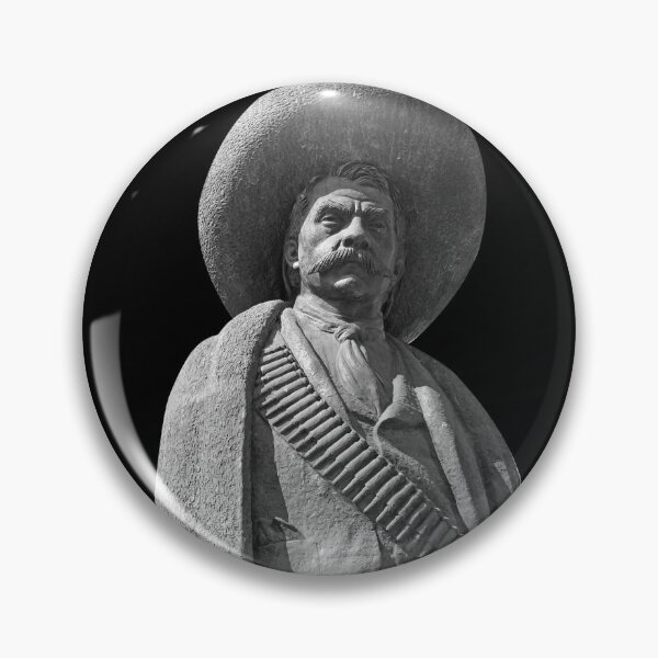 Item preview, Statue of Emiliano Zapata above his tomb - on Black designed and sold by boltjesdesign.