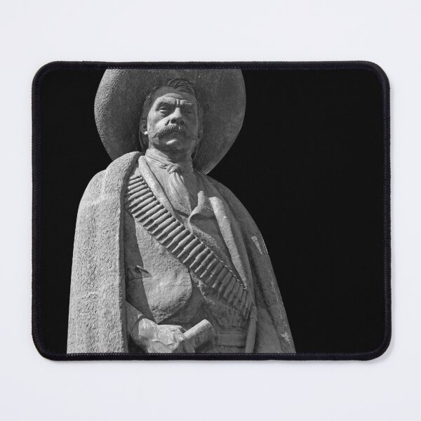 Item preview, Statue of Emiliano Zapata above his tomb - on Black designed and sold by boltjesdesign.