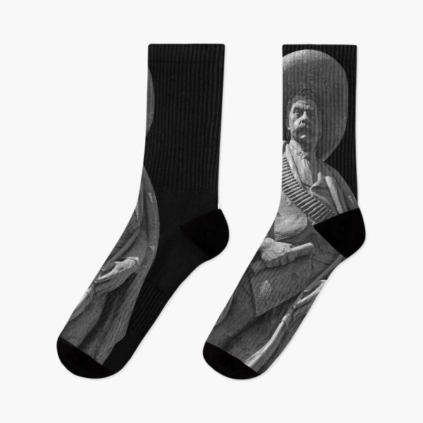 Item preview, Statue of Emiliano Zapata above his tomb - on Black designed and sold by boltjesdesign.