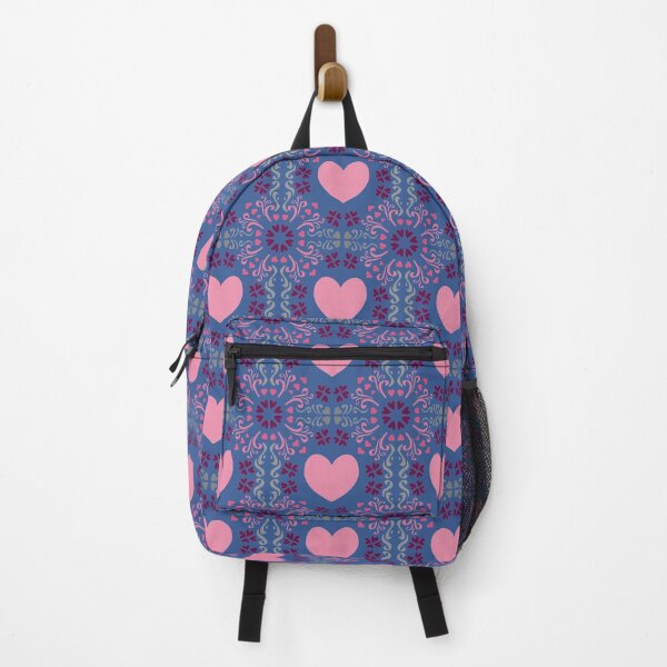 Item preview, Retro pink heart on blue designed and sold by anaskwi.
