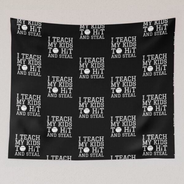 Item preview, I Teach My Kids To Hit and Steal - Funny Baseball Mom designed and sold by Jalib.