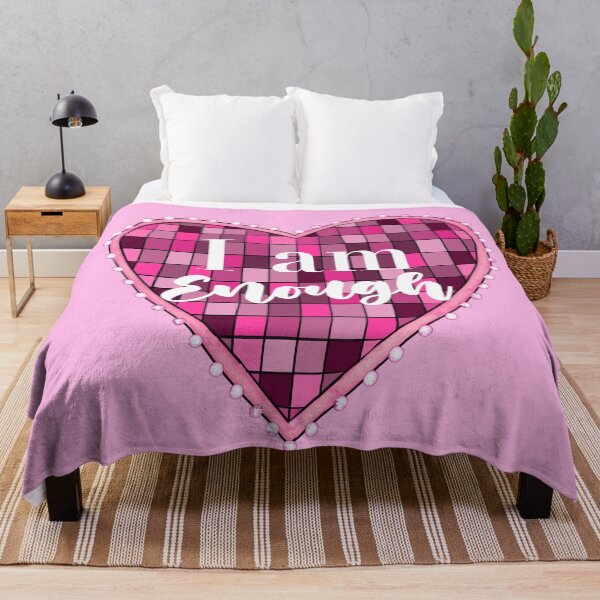 Item preview, I Am Enough - Pink Disco Heart designed and sold by SMillustrations.