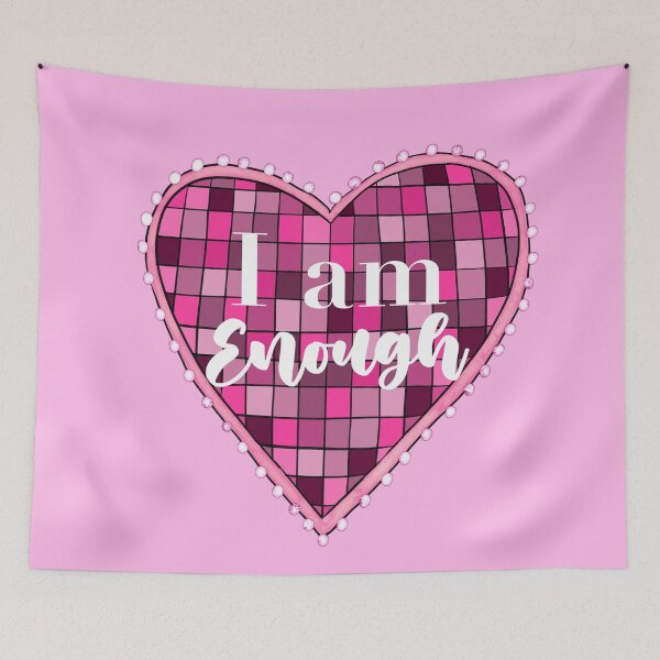 Item preview, I Am Enough - Pink Disco Heart designed and sold by SMillustrations.