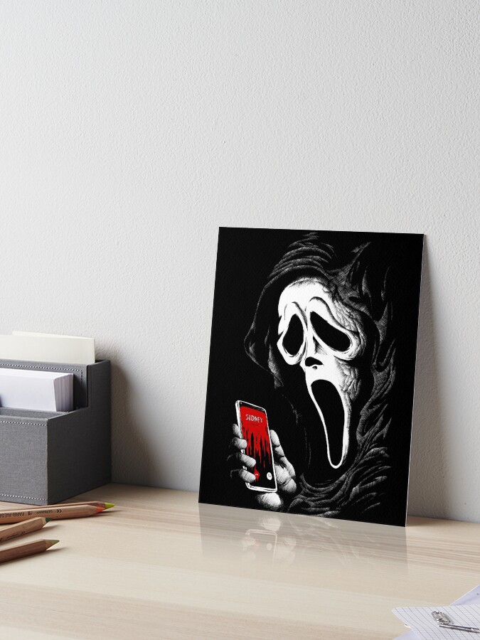 Ghost Face Scream Watercolor Painting Cult Horror Movie Wall 