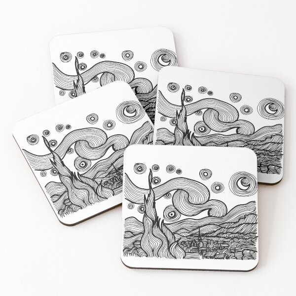 Item preview, Starry night Vincent Van Gogh sketch designed and sold by in-the-mountain.