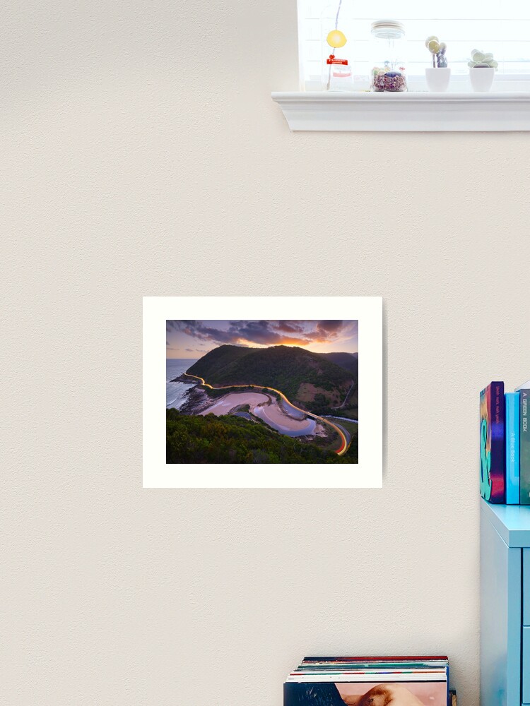 Thumbnail 2 of 3, Art Print, Teddys Lookout, Lorne, Victoria, Australia designed and sold by Chockstone.
