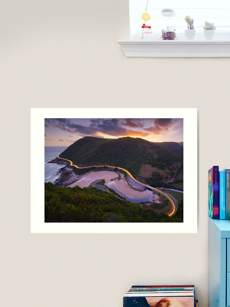 Thumbnail 2 of 3, Art Print, Teddys Lookout, Lorne, Victoria, Australia designed and sold by Chockstone.