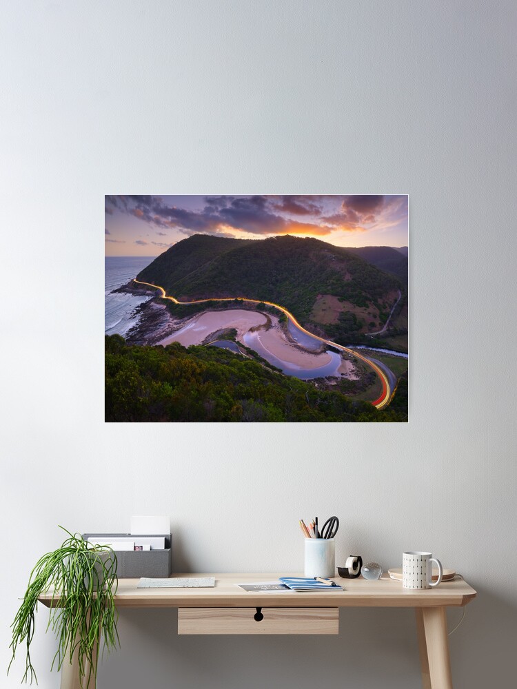 Thumbnail 2 of 3, Poster, Teddys Lookout, Lorne, Victoria, Australia designed and sold by Chockstone.