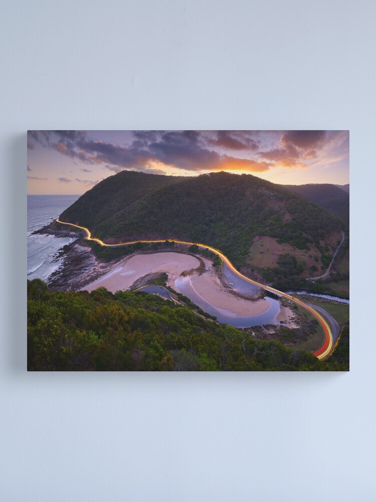 Thumbnail 2 of 3, Canvas Print, Teddys Lookout, Lorne, Victoria, Australia designed and sold by Chockstone.