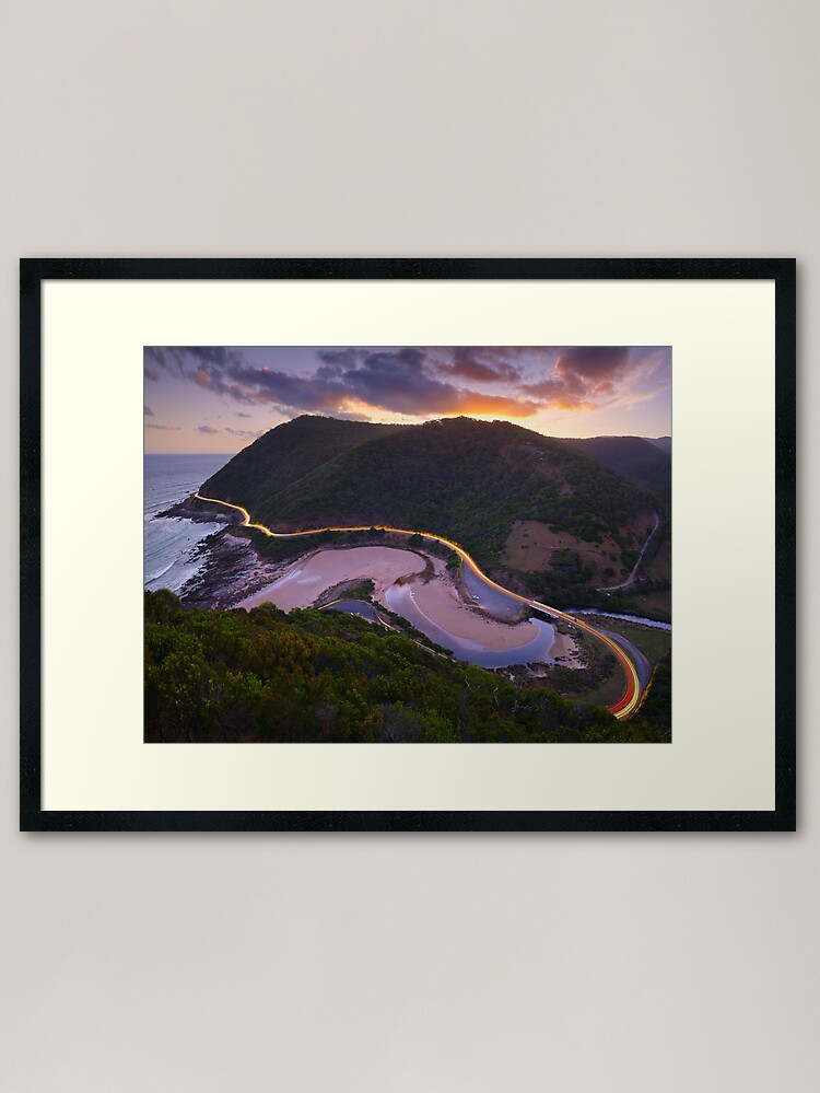 Thumbnail 1 of 7, Framed Art Print, Teddys Lookout, Lorne, Victoria, Australia designed and sold by Chockstone.