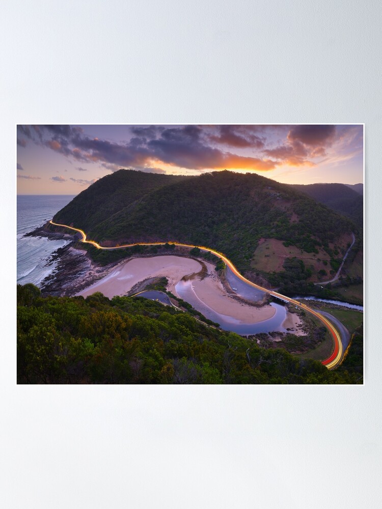 Thumbnail 1 of 3, Poster, Teddys Lookout, Lorne, Victoria, Australia designed and sold by Chockstone.