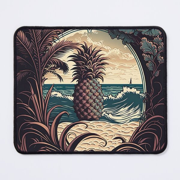 Item preview, Pomologist Illustration of Pineapple on beach designed and sold by Vaporboy1994.