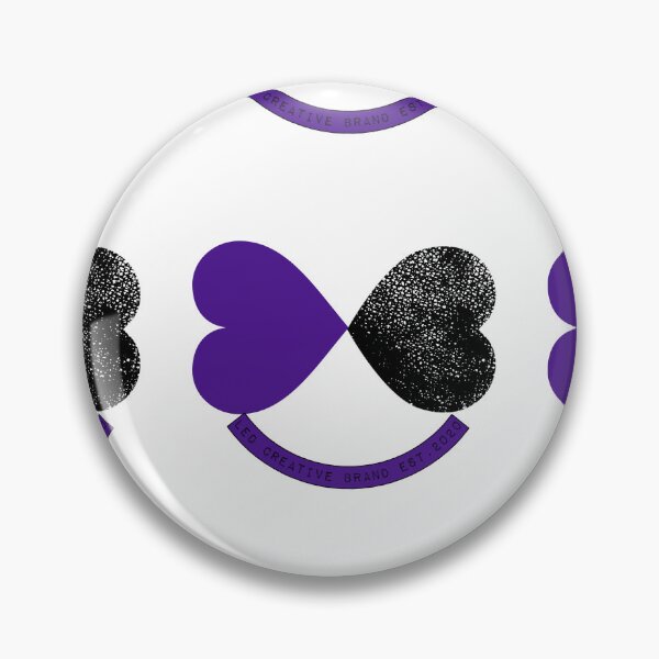 Item preview, 2 Hearts Purple+ Black designed and sold by LedCreativeBrnd.
