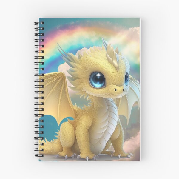Item preview, Baby Yellow Dragon with Tiny Rainbow Wings and Blue Eyes - Sweet Baby! designed and sold by Dragonstrom.