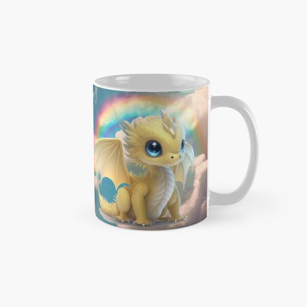 Item preview, Baby Yellow Dragon with Tiny Rainbow Wings and Blue Eyes - Sweet Baby! designed and sold by Dragonstrom.