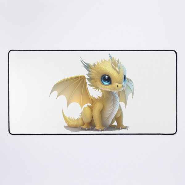 Item preview, Baby Yellow Dragon with Tiny Rainbow Wings and Blue Eyes - Sweet Baby! designed and sold by Dragonstrom.