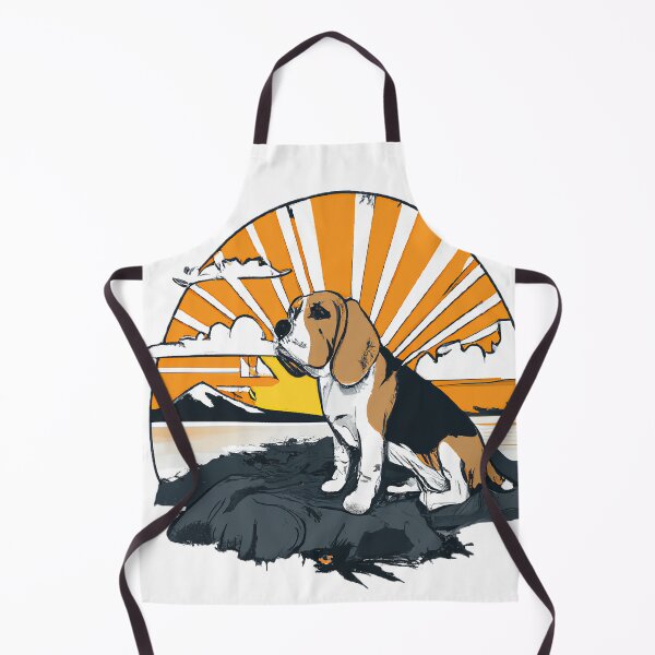 Item preview, Retro Vintage Sunset Beagle Dog designed and sold by Restless Mortal.