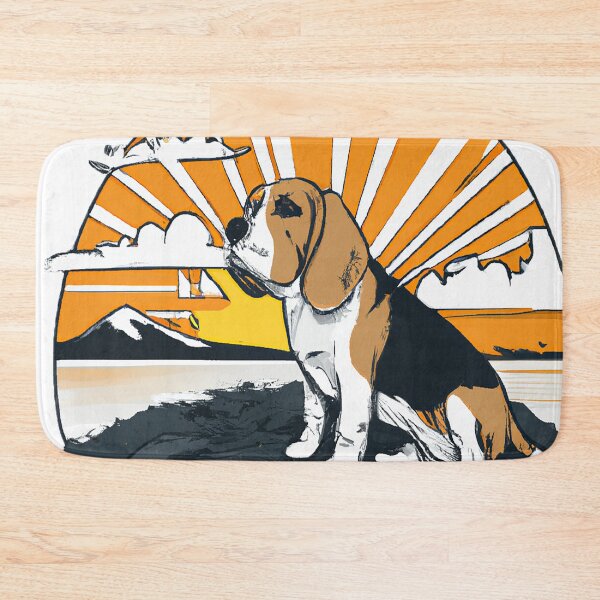 Item preview, Retro Vintage Sunset Beagle Dog designed and sold by Restless Mortal.