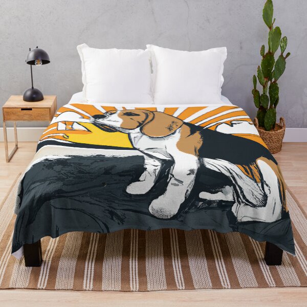 Item preview, Retro Vintage Sunset Beagle Dog designed and sold by Restless Mortal.