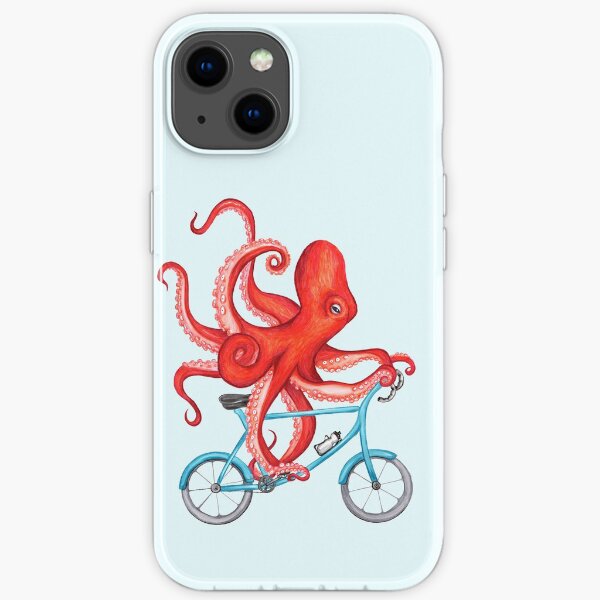 Cycling octopus iPhone Soft Case