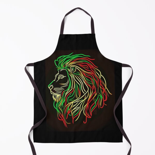 Item preview, Abstract Neon Red Yellow Green Lion Head designed and sold by koolandthecat.