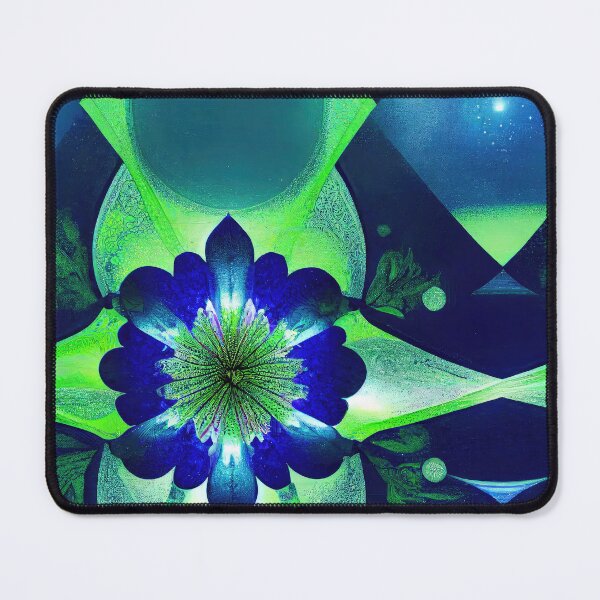 Item preview, Blue Green Flowers Repeating Pattern designed and sold by DESIGNERCATS.
