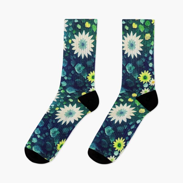 Item preview, Blue Green Flowers Repeating Pattern designed and sold by DESIGNERCATS.