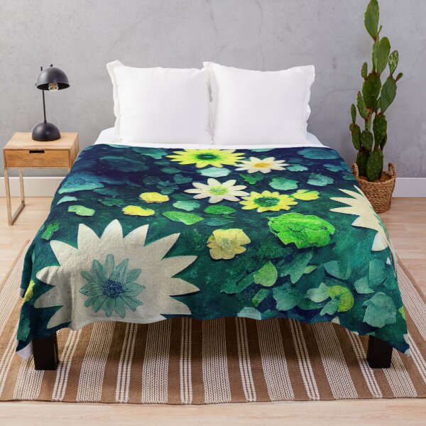 Item preview, Blue Green Flowers Repeating Pattern designed and sold by DESIGNERCATS.