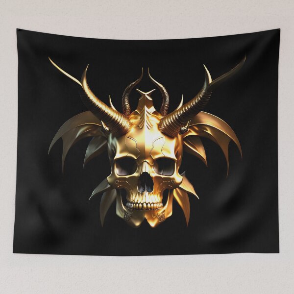 Item preview, horned skull designed and sold by Russbelt.