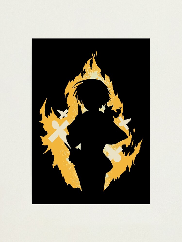 Seika Lamprogue Fire Aura with His Shikigami from The Reincarnation of the  Strongest Exorcist in Another World or Saikyou Onmyouji no Isekai Tenseiki  in Cool Simple Silhouette - Saikyou Onmyouji - Posters