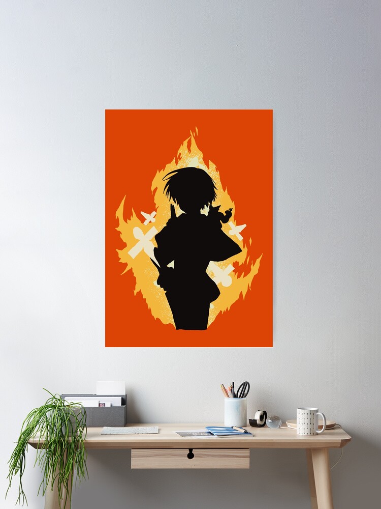 Seika Lamprogue Fire Aura with His Shikigami from The Reincarnation of the  Strongest Exorcist in Another World or Saikyou Onmyouji no Isekai Tenseiki  in Cool Simple Silhouette (Transparent) Greeting Card for Sale