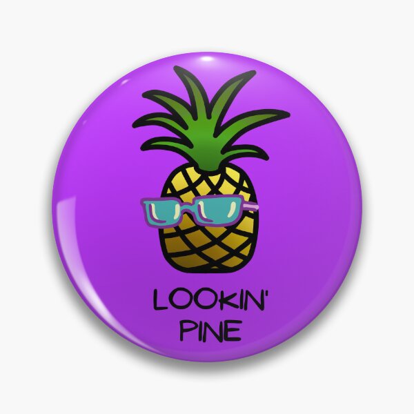 Item preview, Lookin' Pine (Looking Fine) - Pineapple Pun - Colour designed and sold by LadySquiggle.