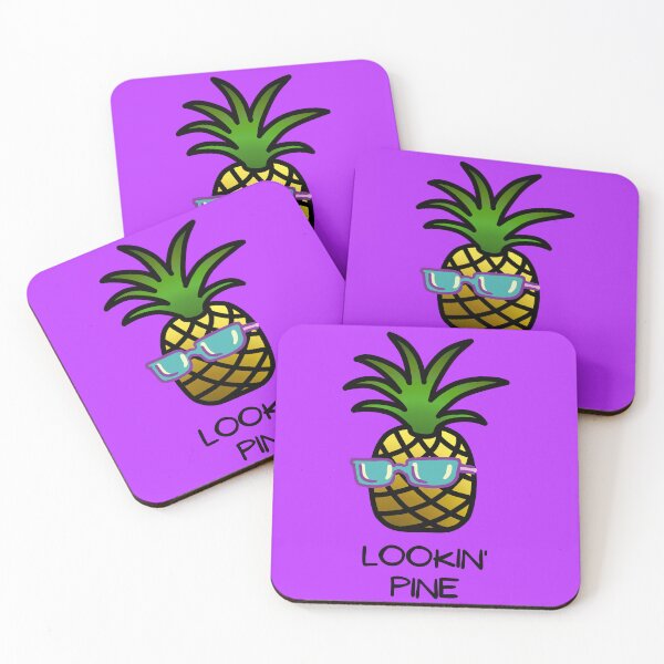 Item preview, Lookin' Pine (Looking Fine) - Pineapple Pun - Colour designed and sold by LadySquiggle.
