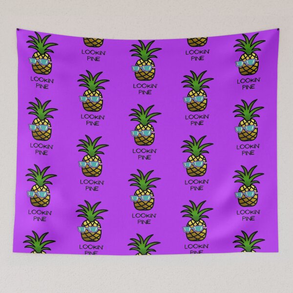 Item preview, Lookin' Pine (Looking Fine) - Pineapple Pun - Colour designed and sold by LadySquiggle.