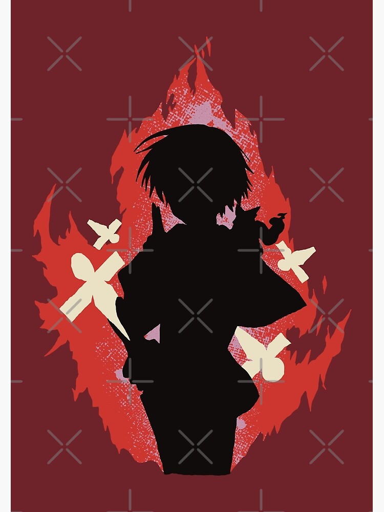 Seika Lamprogue Fire Aura with His Shikigami from The Reincarnation of the  Strongest Exorcist in Another World or Saikyou Onmyouji no Isekai Tenseiki  in Cool Simple Silhouette - Saikyou Onmyouji - Posters