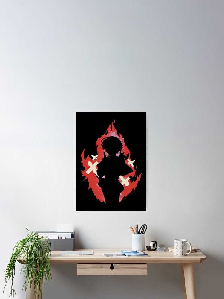 Seika Lamprogue Fire Aura with His Shikigami from The Reincarnation of the  Strongest Exorcist in Another World or Saikyou Onmyouji no Isekai Tenseiki  in Cool Simple Silhouette - Saikyou Onmyouji - Posters