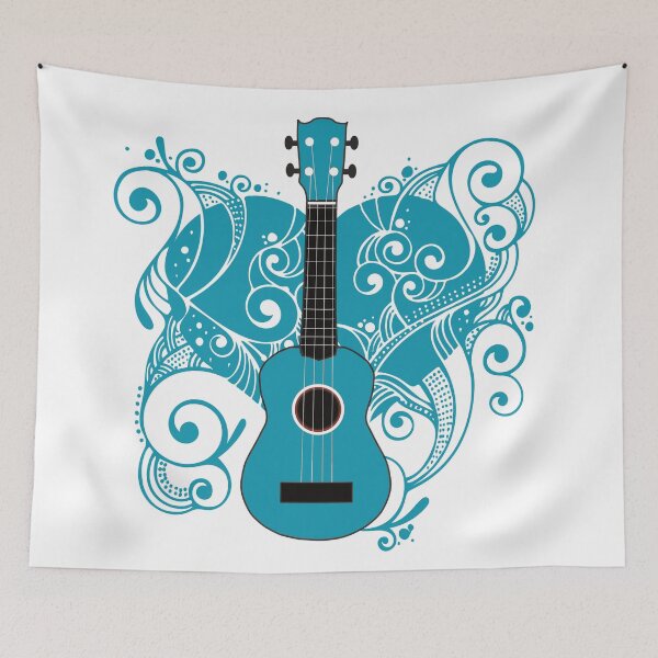 Item preview, Ukulele with a heart designed and sold by piesdesignart.