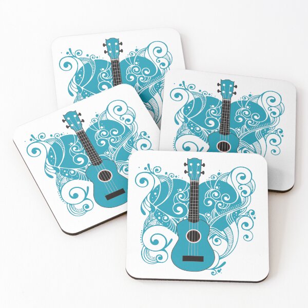 Item preview, Ukulele with a heart designed and sold by piesdesignart.