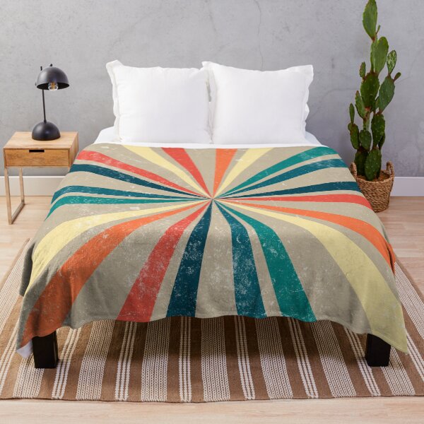 Item preview, Colorful Retro Rainbow Sunburst designed and sold by idovedesign.
