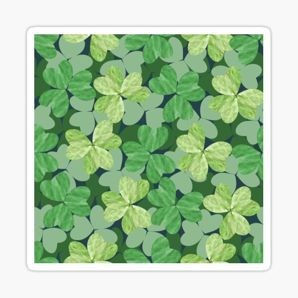 Shamrocks in a field Sticker